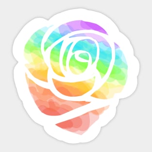 Rainbow rose Sticker